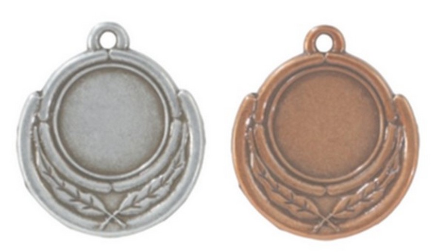 E 125 Medaille Antiek Zilver/Brons compleet OP=OP!!